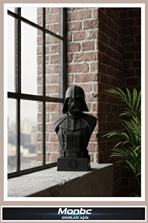 Monbc Darth Vader Büst  Star Wars 3D Tasarım Dekoratif Biblo, Hediyelik ve Ev Ofis İçin Şık Aksesuar