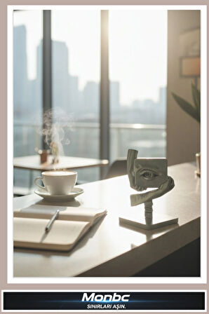 Monbc Modern Sanat Büstü 3D Tasarım Dekoratif Biblo, Hediyelik ve Ev Ofis İçin Şık Aksesuar