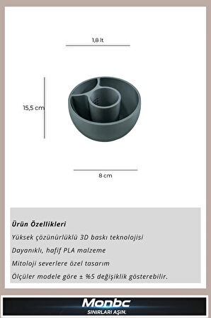 Monbc Modgrow Çok Bölmeli Akıllı Saksı 3D Tasarım Dekoratif Biblo, Hediyelik ve Ev Ofis İçin Şık Aksesuar