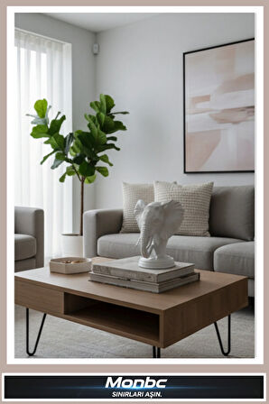 Monbc Modern Stil Fil Büstü 3D Tasarım Dekoratif Biblo, Hediyelik ve Ev Ofis İçin Şık Aksesuar