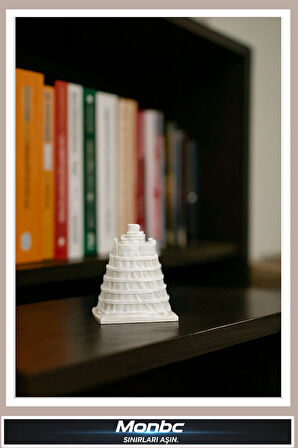 Monbc Babil Kulesi 3D Tasarım Dekoratif Biblo, Hediyelik ve Ev Ofis İçin Şık Aksesuar