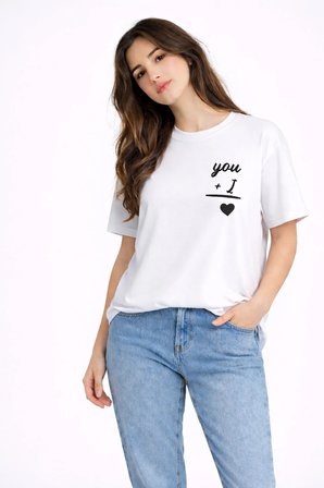 Sevgili Kombini You I Yazılı Çift Tişört Oversize Unisex Partner Kombin Seti