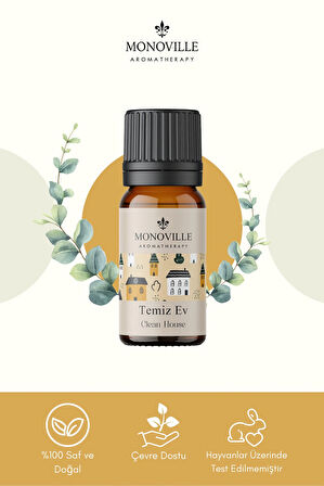 Temiz Ev Uçucu Yağ Karışımı 10 ml %100 Doğal (Clean House Essantial Oil Blend)