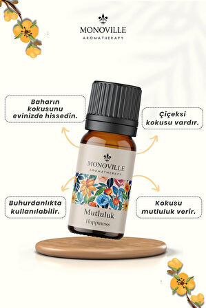 Mutluluk Uçucu Yağ Karışımı 10 ml %100 Doğal (Happiness Essantial Oil Blend)