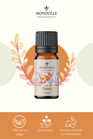 Enerji Uçucu Yağ Karışımı 10 ml %100 Doğal (Energy Essantial Oil Blend)