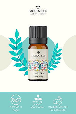 Uzak Dur Uçucu Yağ Karışımı 10 ml %100 Doğal (Keep Away Essantial Oil Blend)