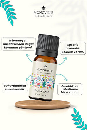 Uzak Dur Uçucu Yağ Karışımı 10 ml %100 Doğal (Keep Away Essantial Oil Blend)