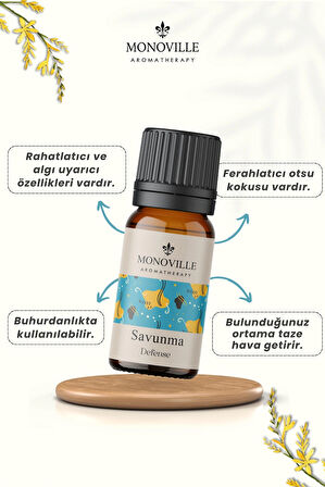 Savunma Uçucu Yağ Karışımı 10 ml %100 Doğal (Defence Essantial Oil Blend)