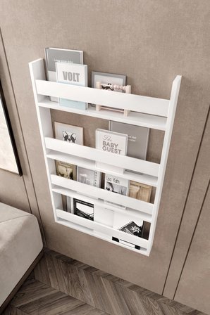 Afilli Montessori Çocuk Odası Kitaplığı Mdf Kitaplık 10x54x120 cm