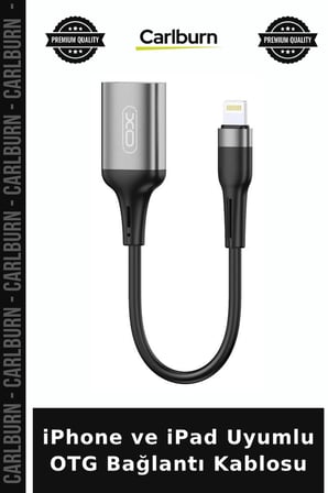 iPhone ve iPad Uyumlu OTG Bağlantı Kablosu Ofis Gereci Bilgisayar Bağı Adaptör Ucu