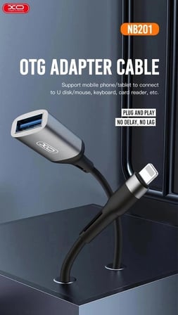 iPhone ve iPad Uyumlu OTG Bağlantı Kablosu Ofis Gereci Bilgisayar Bağı Adaptör Ucu