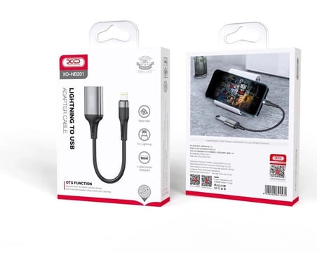 iPhone ve iPad Uyumlu OTG Bağlantı Kablosu Ofis Gereci Bilgisayar Bağı Adaptör Ucu