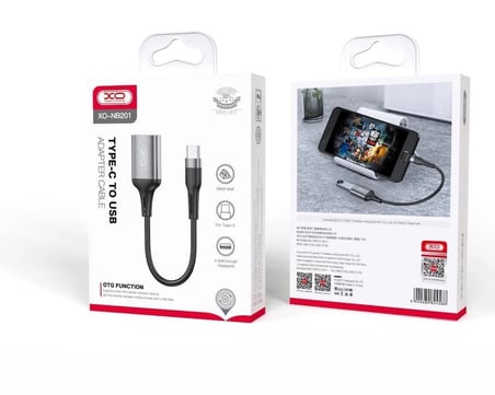 Type-C to USB 2.0 OTG Adaptör Siyah 480Mbps Bilgisayar Fonksiyonel Aygıt