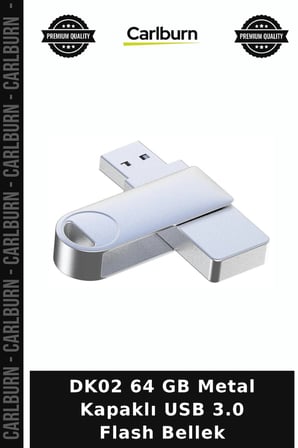 DK02 64 GB Metal Kapaklı USB 3.0 Flash Bellek Dosya Video Yedekleme