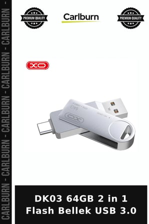 DK03 64GB 2 in 1 Flash Bellek USB 3.0 Telefon Ofis Taşınabilir