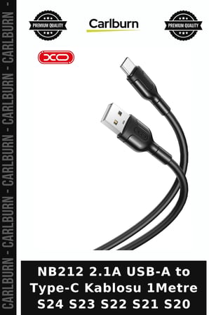 NB212 2.1A USB-A to Type-C Kablosu 1Metre S24 S23 S22 S21 S20 Şarj Aleti Donanım Cihaz Aksesuarı
