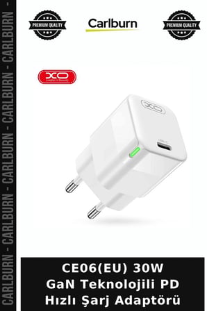 CE06(EU) 30W GaN Teknolojili PD Hızlı Şarj Adaptörü Aksesuar Cihaz Fonksiyonel
