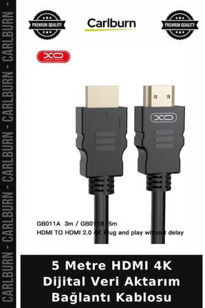 5 Metre HDMI 4K Dijital Veri Aktarım Bağlantı Kablosu Görüntü Aktarıcı