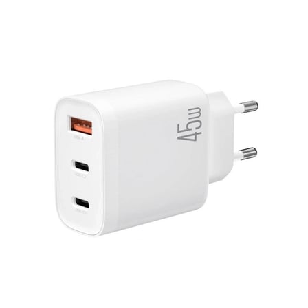 L117(EU) 45W 3A 1 x USB-A - 2 x USB-C 3 Çıkışlı Şarj Ev Elektroniği Seyahat Ürünü Akıllı Parça