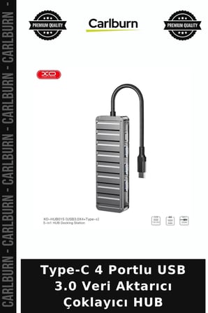 Type-C 4 Portlu USB 3.0 Veri Aktarıcı Çoklayıcı HUB Çalışma Cihaz Yardımcı