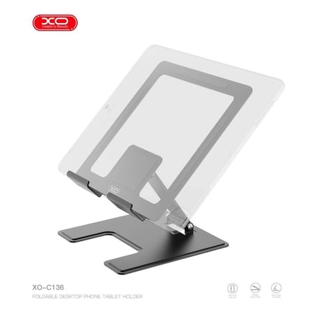 XO C136 Katlanabilir Metal Tablet ve Telefon Standı Cep Tutucu Stand Modeli Ayarlanabilir Stant