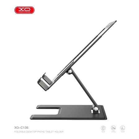 XO C136 Katlanabilir Metal Tablet ve Telefon Standı Cep Tutucu Stand Modeli Ayarlanabilir Stant