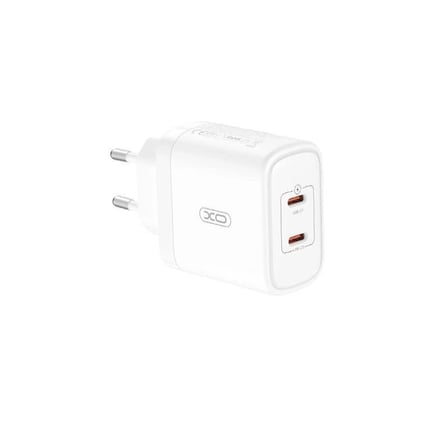 CE08 50W 3A 2 x USB-C Şarj Adaptörü Seyahat Başlığı Taşınabilir Başlık Akım Korumalı