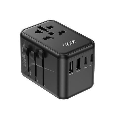 WL22 65W GaN Evrensel Seyahat Şarj Cihazı 1AC+3USB-C+2USB-A Priz Dönüştürücü Çoklu Port