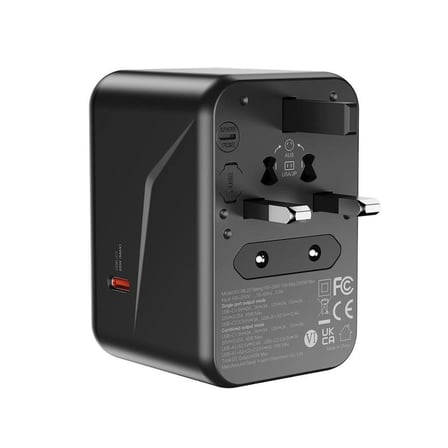 WL22 65W GaN Evrensel Seyahat Şarj Cihazı 1AC+3USB-C+2USB-A Priz Dönüştürücü Çoklu Port
