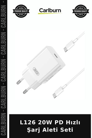 L126 20W PD Hızlı Şarj Aleti Seti Cihaz Şarjı Taşınabilir Kablolu Set