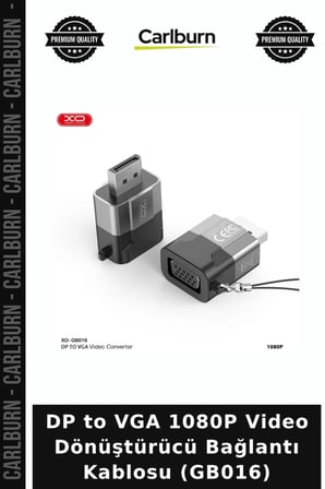DP to VGA 1080P Video Dönüştürücü Bağlantı Kablosu (GB016) Ofis Gereci