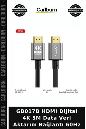 GB017B HDMI Dijital 4K 5M Data Veri Aktarım Bağlantı 60Hz Ofis Monitör Kablosu