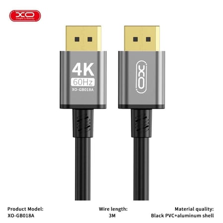 DP to DP 4K 3M Data Veri Aktarım Bağlantı Kablosu (GB018A) Ofis Aracı Cihaz Ekran