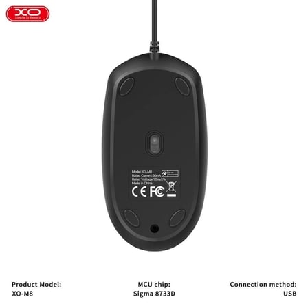 Kablolu Mouse 2000 DPI Ofis Gereci Yön Tuşları Donanım