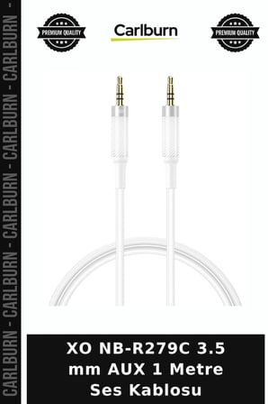 XO NB-R279C 3.5 mm AUX 1 Metre Ses Kablosu Bağlantı Aksesuarı Taşınabilir Multimedya