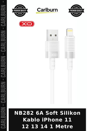 NB282 6A Soft Silikon Kablo iPhone 11 12 13 14 1 Metre Enerji İletişim Teknoloji