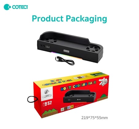 COTECi Nintendo Switch 2 Cooling Dock Soğutucu Şarj Standı Cihaz Tutucu Konsol Şarjı Oyuncu Ünite