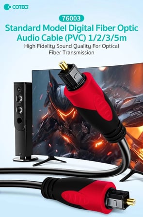 COTECi 1M Dijital Fiber Optik Audio Kablosu İletişim Müzik Ekipman