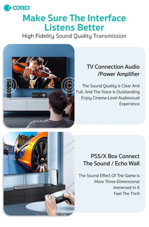 COTECi 1M Dijital Fiber Optik Audio Kablosu İletişim Müzik Ekipman