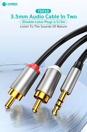 COTECi 3.5mm Ses Kablosu 1M Çok Amaçlı Günlük Aksesuar