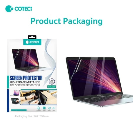 COTECi MacBook Air 13 HD Ekran Koruyucu Cihaz Koruma Yüzey Kalkanı Bilgisayar Örtü