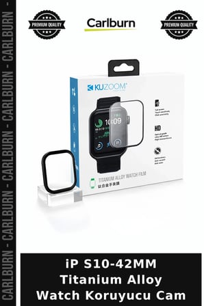 iP S10-42MM Titanium Alloy Watch Koruyucu Cam Ekran Camı