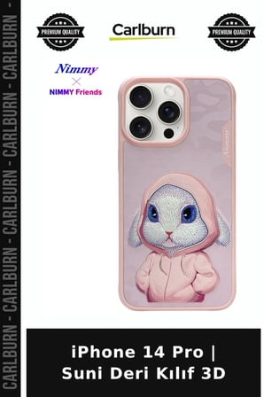 iPhone 14 Pro | Suni Deri Kılıf 3D Genç Hediyesi Şık Aksesuar Stil Sahibi