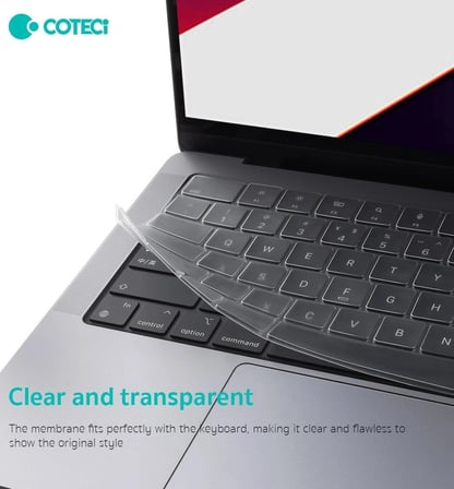 COTECi MacBook Pro M1 14/16 Silikon Klavye Koruyucu Seyahat Eşyası Taşınabilir Çalışma Masası