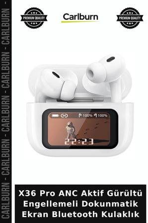 X36 Pro ANC Aktif Gürültü Engellemeli Dokunmatik Ekran Bluetooth Kulaklık Teknoloji Yürüyüş Müzik