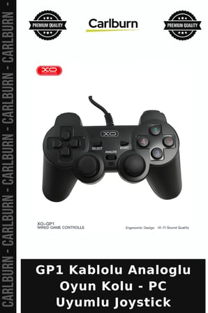 GP1 Kablolu Analoglu Oyun Kolu - PC Uyumlu Joystick Donanım Sistem Hobi Gereci