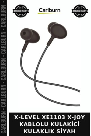 X-LEVEL XE1103 X-JOY KABLOLU KULAKİÇİ KULAKLIK SİYAH Oyun Ders Çalışma