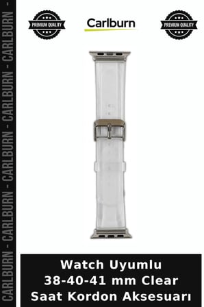 Watch Uyumlu 38-40-41 mm Clear Saat Kordon Aksesuarı Kombin Detay Alternatif
