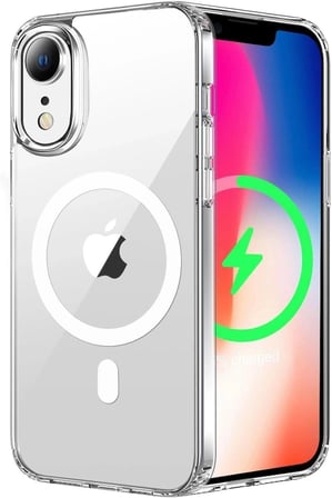 iPhone XR MagSafe Özellikli Şeffaf IQ Silikon Kılıf Telefon Koruma Cihaz Aksesuarı Mobil Aksesuar