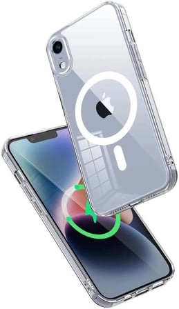 iPhone XR MagSafe Özellikli Şeffaf IQ Silikon Kılıf Telefon Koruma Cihaz Aksesuarı Mobil Aksesuar